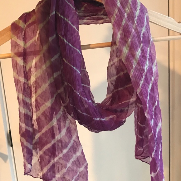 🛑SOLD! Boho Striped Sheer Scarf 🛑 - Picture 4 of 4